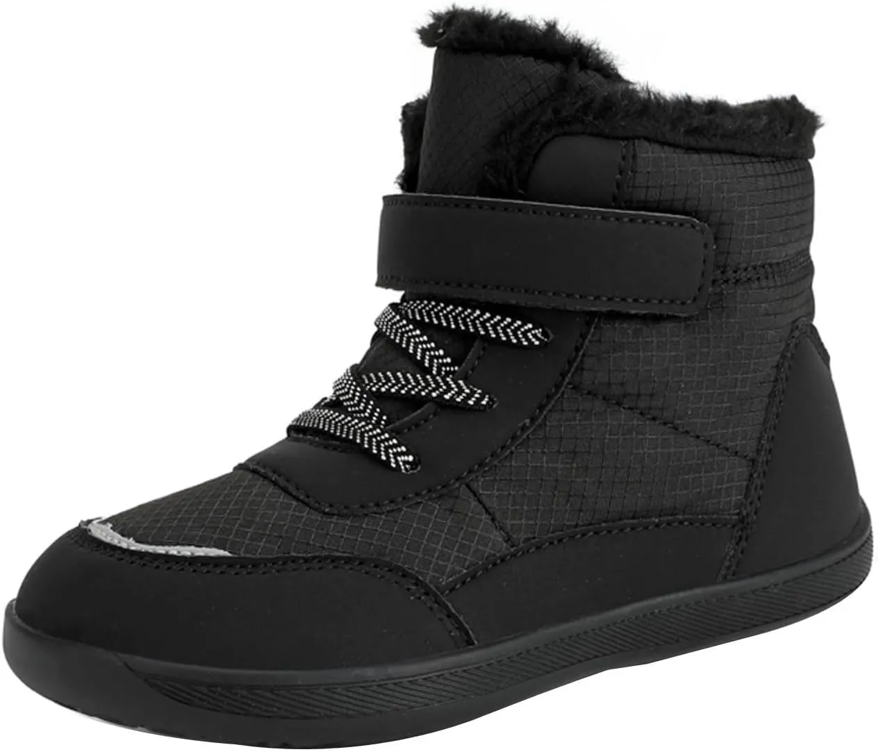 214years Kids Booties Fuzzy Lined Winter Warm Lace-Up Boots Toddler Cozy aterproof Snowboots Sneaker Plush Boots