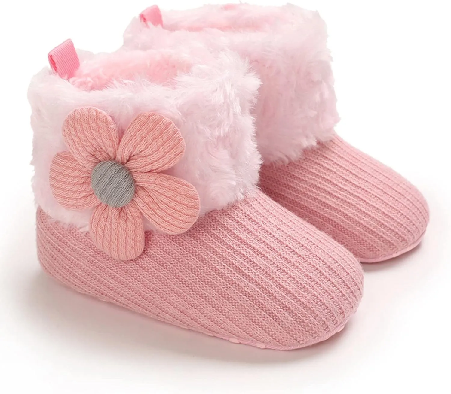Baby Boy Girl Boots Newborn Shoes Winter Snow Bowknot Anti-Slip Soft Sole Warm Infant Toddler Prewalker Booties