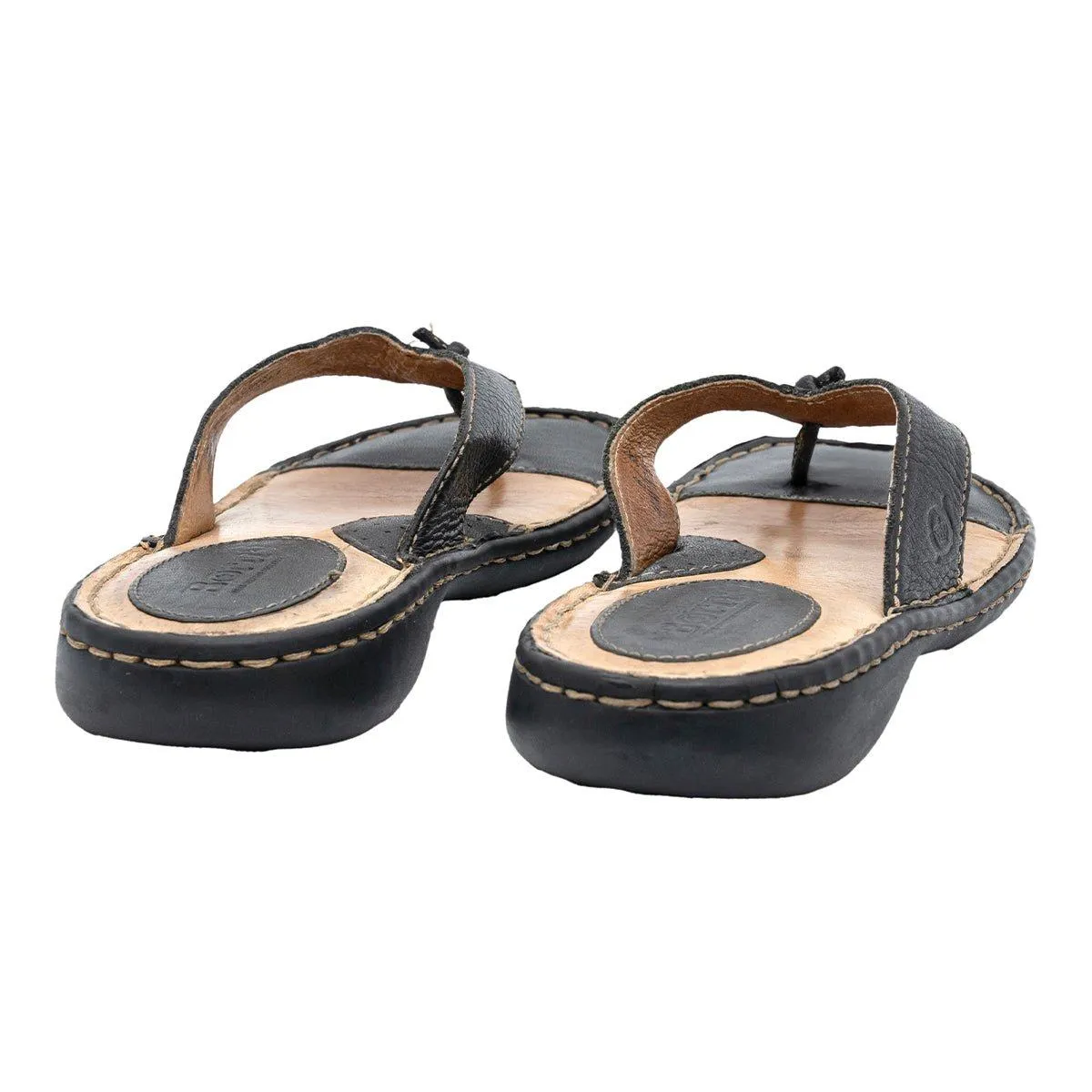 Born Flop Sandals Flip Flops Leather Black Colour For Women
