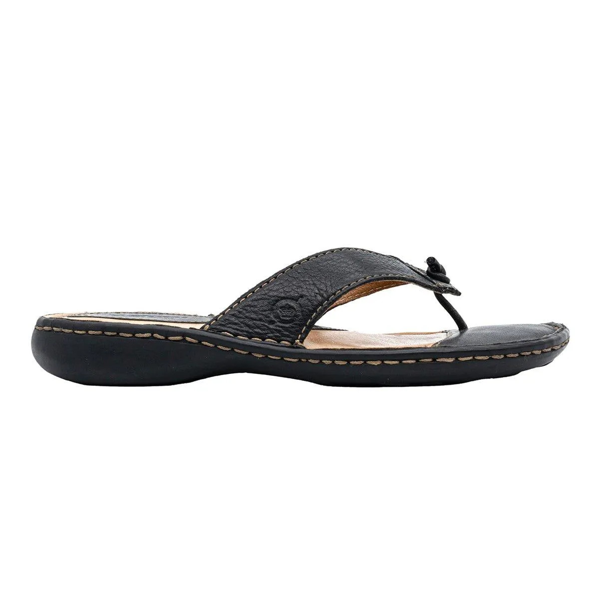 Born Flop Sandals Flip Flops Leather Black Colour For Women