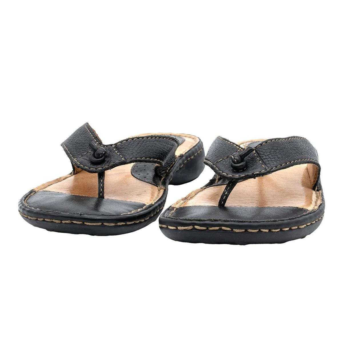 Born Flop Sandals Flip Flops Leather Black Colour For Women