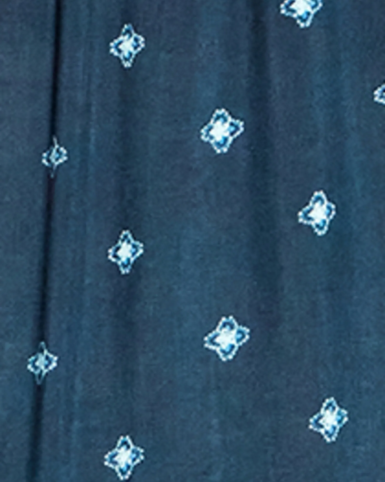 Demi Hi-Lo Paisley Tunic | Navy / Turquoise
