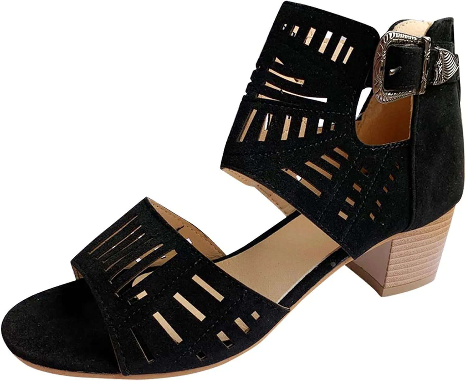 Eduavar Shoes for Women Sandals Dressy, Sandals for Women Casual Summer Wedge Platform Sandals Open Toe Hook and Loop Sandal