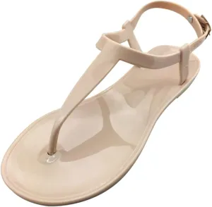 Flats Sandals for Women Dressy Casual Adjustable Sandals Memory Foam Insole Summer Walking Classic Shoe 2025