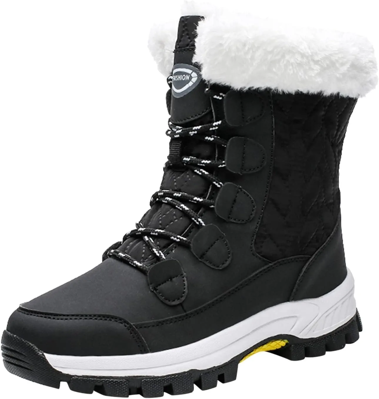 Hiking Boots Women Warm Lace-Up Snow Ankle Boots Velvet Cotton Winter Flats Short Booties Hiking Boots