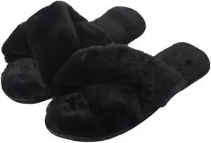 Home Slipper Cozy Slippers Women's Light House Indoor Slippers Fuzzy Cross/Open Toe Slippers