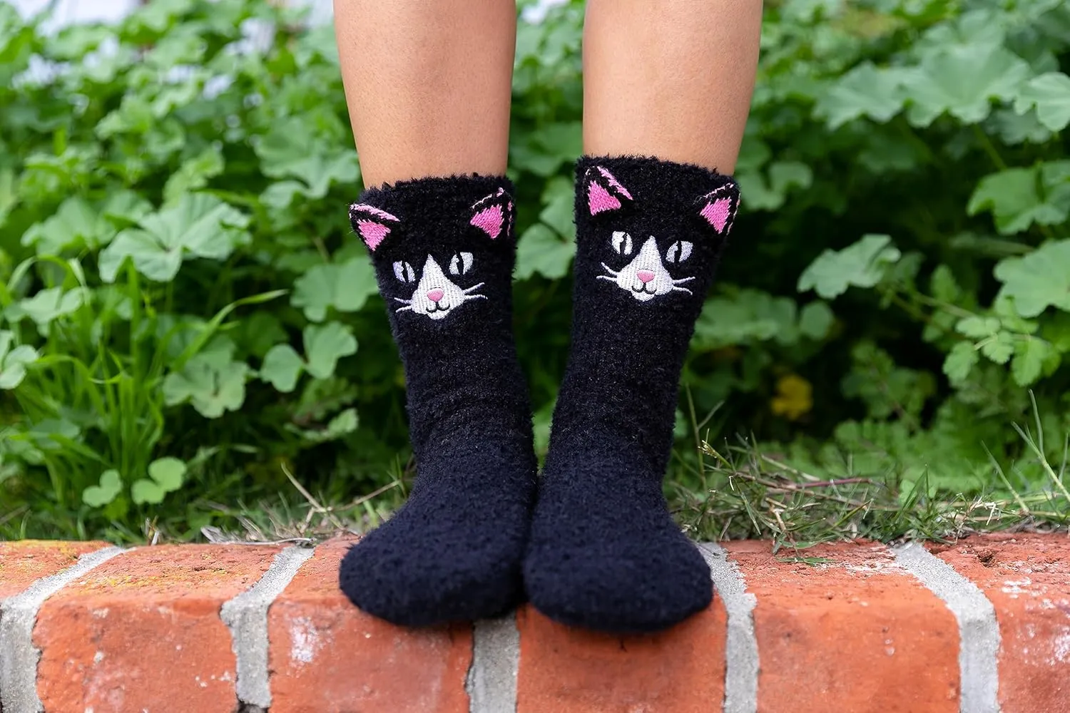 Living Royal Fuzzy Socks and Slippers - Cute and Creative Unique Designs Warm and Soft Comfy Grips on Bottom 100% Polyester