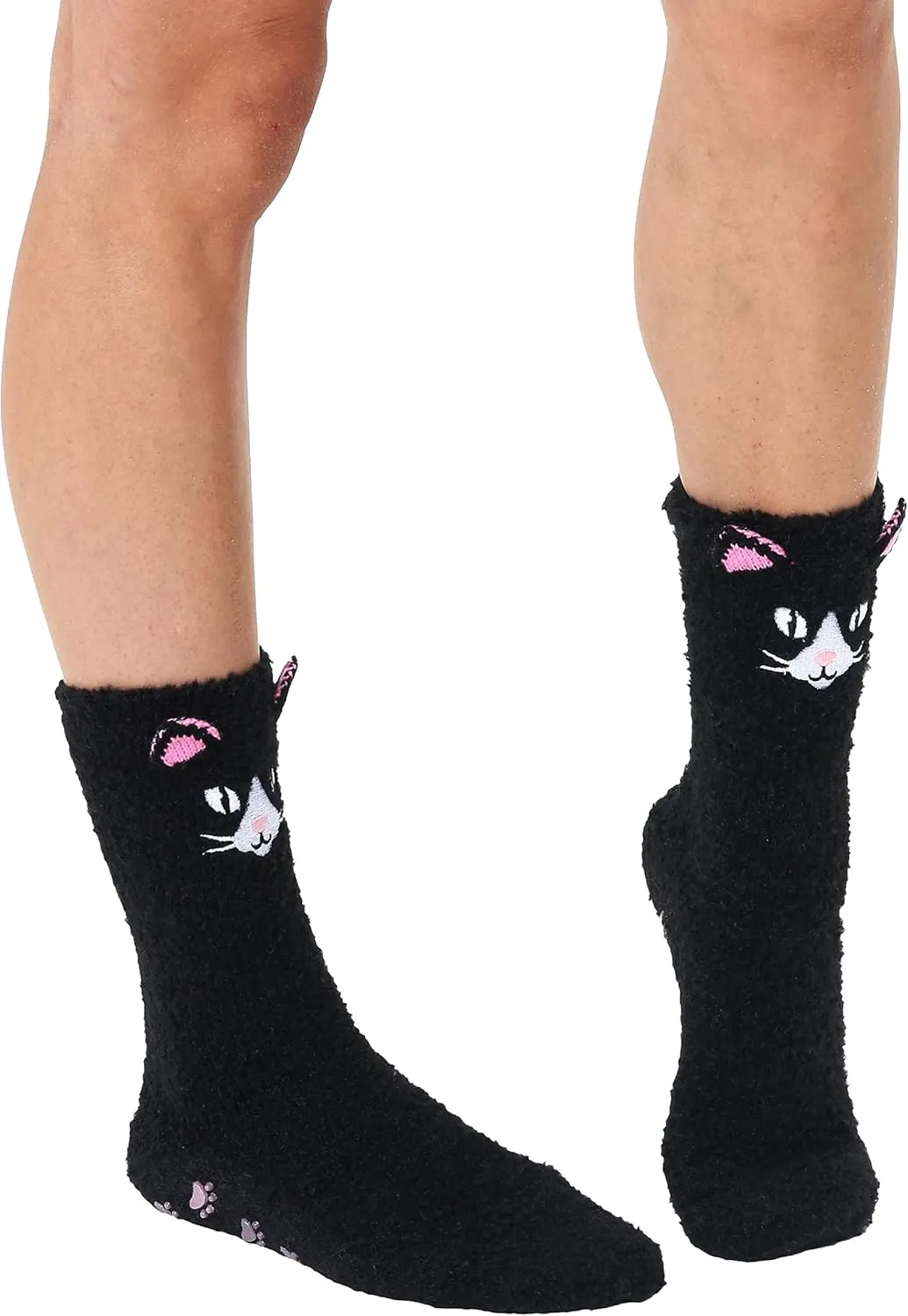 Living Royal Fuzzy Socks and Slippers - Cute and Creative Unique Designs Warm and Soft Comfy Grips on Bottom 100% Polyester