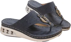 Sandals for Women Wedge Shoes Platform Orthopedic Arch Support Thong Sandals Comfortable Slip On Slippers