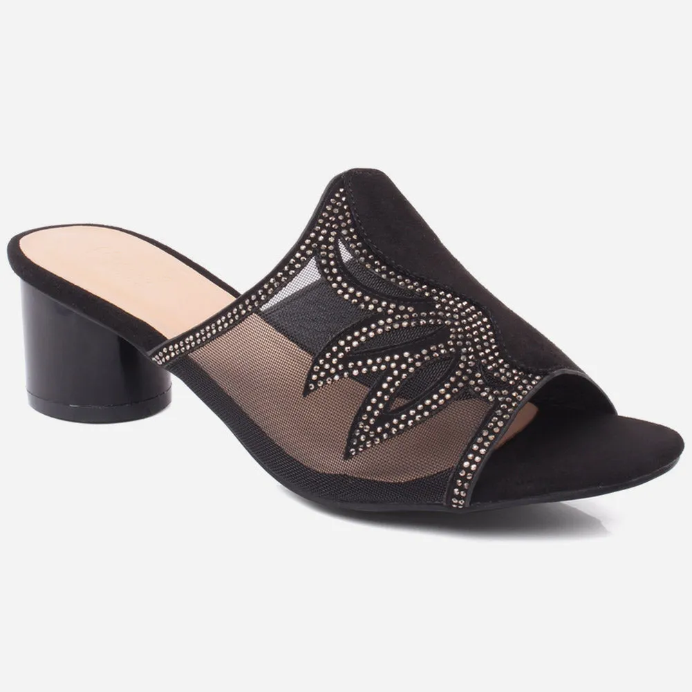 Women "MORENA" Two Tone Slip On Sandals