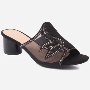 Women "MORENA" Two Tone Slip On Sandals