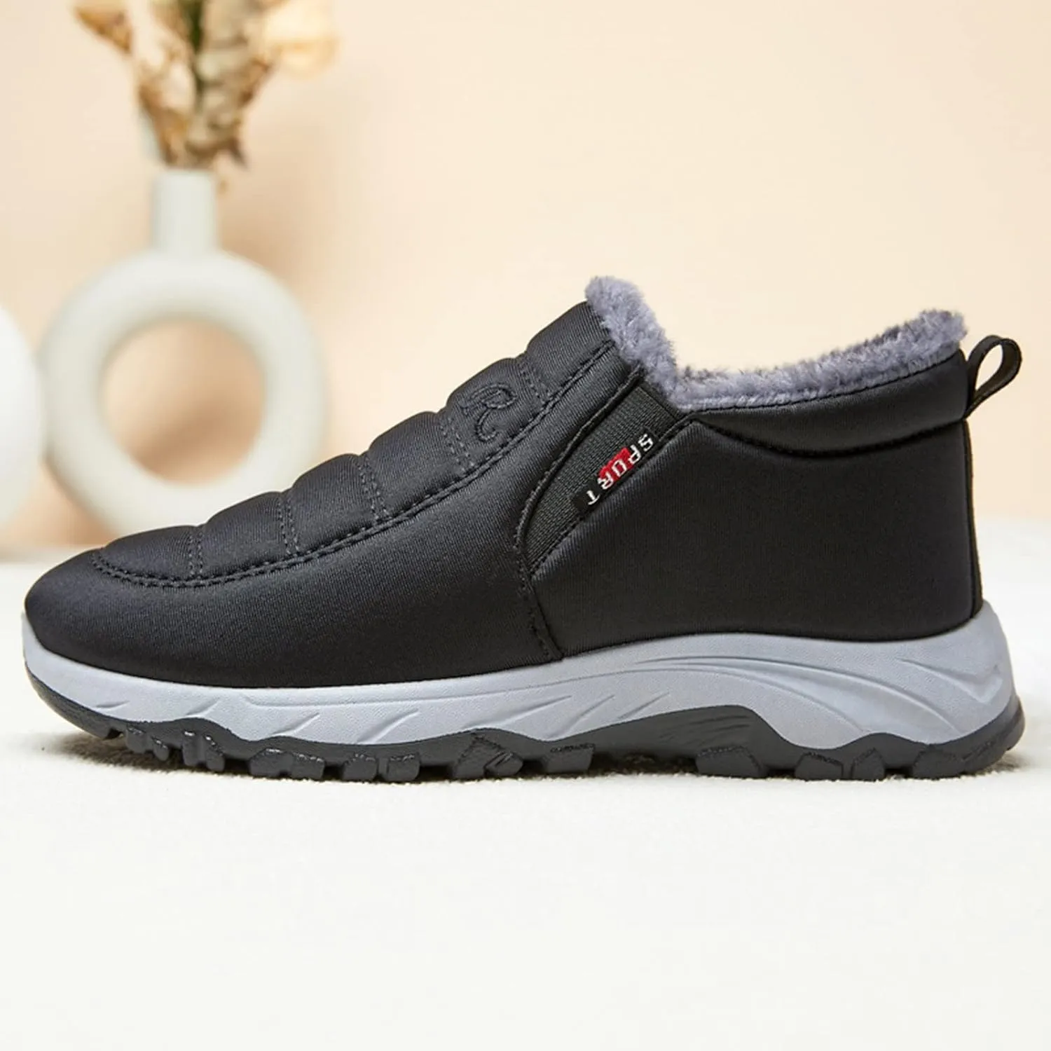 Women Winter Snow Boots Comfortable Warm Plush Lined Slip on Ankle Boots Lightweight Waterproof Outdoor Booties