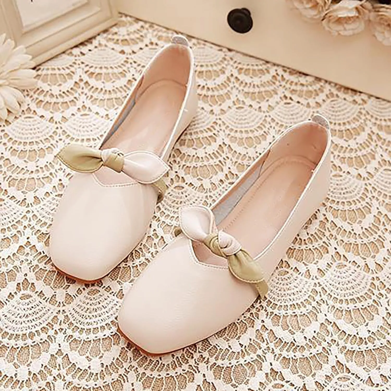 Womens Flats Leisure Shoes Dressy Casual Slip-on Penny Loafers for Business Office Slip On Comfort Walking Shoes Comfy Faux Leather Driving Loafer Shoes